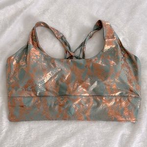Snakeskin print sports bra, size 1X